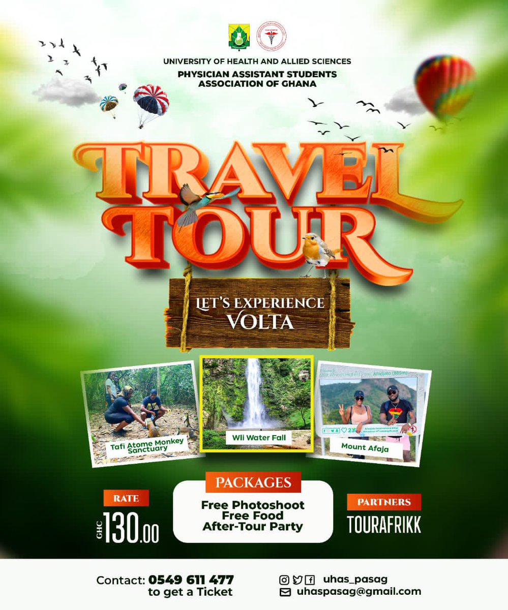 uhaspasag's tweet photo. Affordable Volta Region travel package with mountains, waterfalls, and rainforests. Promises exciting, therapeutic trips to escape boredom and enhance happiness. https://t.co/m7tcnh50W8