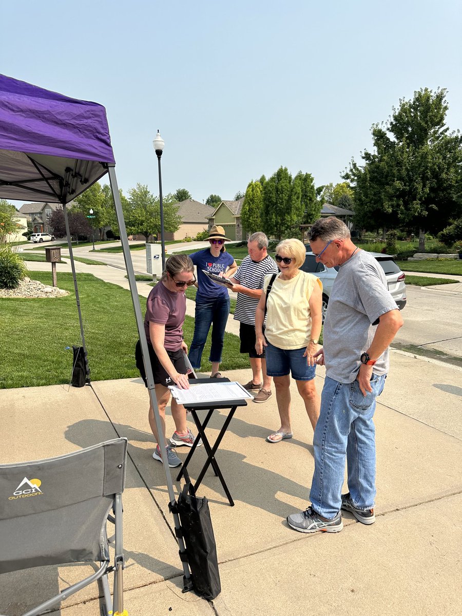 btmikk's tweet photo. Volunteers were super busy collecting signatures in Elkhorn this morning. It's literally our best performing legislative district for @SOSNebraska. https://t.co/dAPKOmZygv