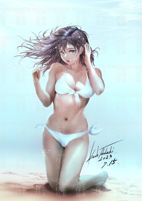 暑いので水中物が増えてきました(笑)
白ビキニのお姉さん
#暑いので水着絵で体温調節する 
#梅雨明け間近 