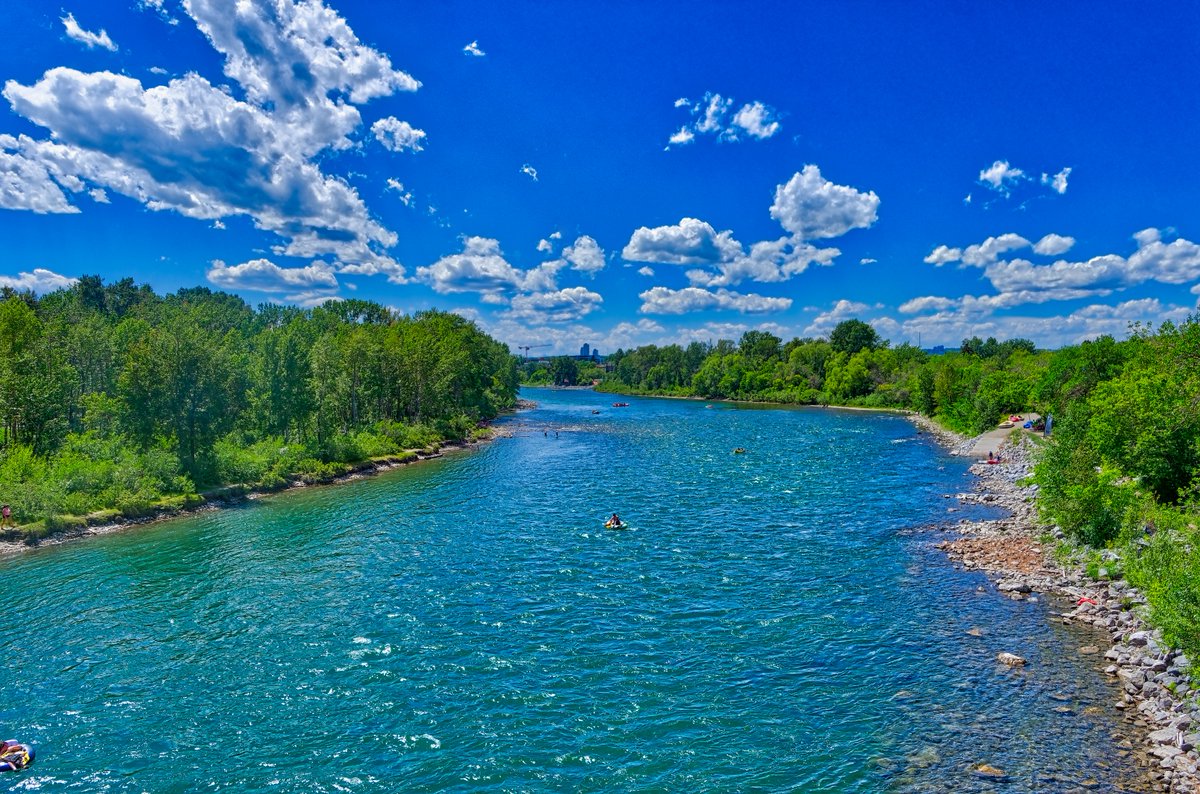 The Bow River at Prince's Island Park. This is an HDR edit. #calgary #alberta #bowriver #nature #landscapes #princesislandpark #hdr #hdredit #aurorahdr #canadaday