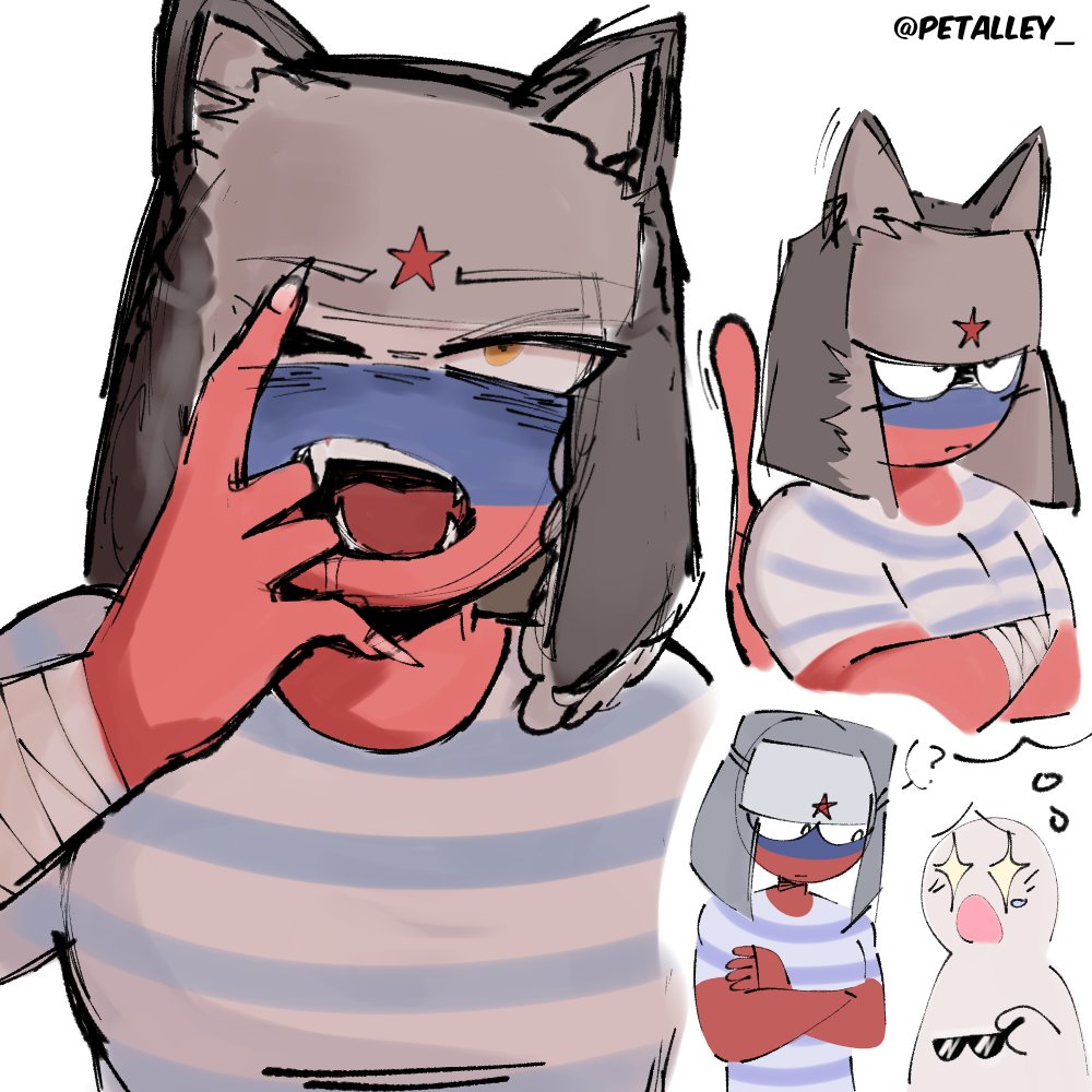 Petal Alley on X: Cat Russia #CountryHumans #CountryHumansRussia