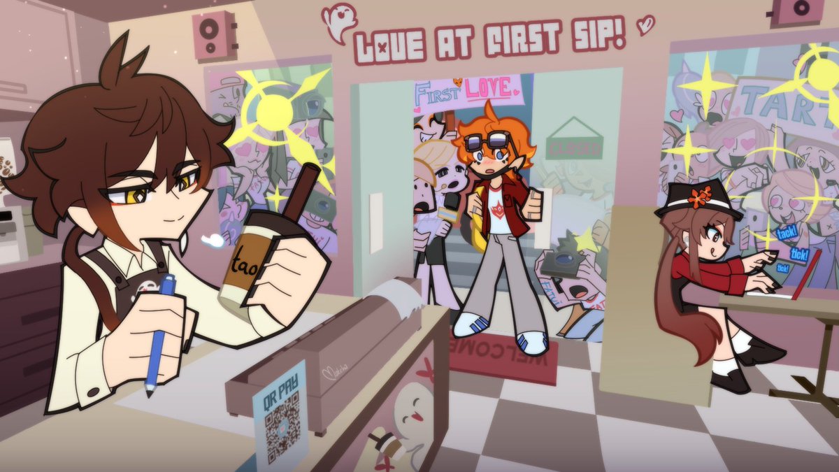 tartar_sous's tweet image. day 1 : famous idol, paparazzi, and the local café.
#TartaLiWeek2023 #tartali #タル鍾 #公钟 
~🍵