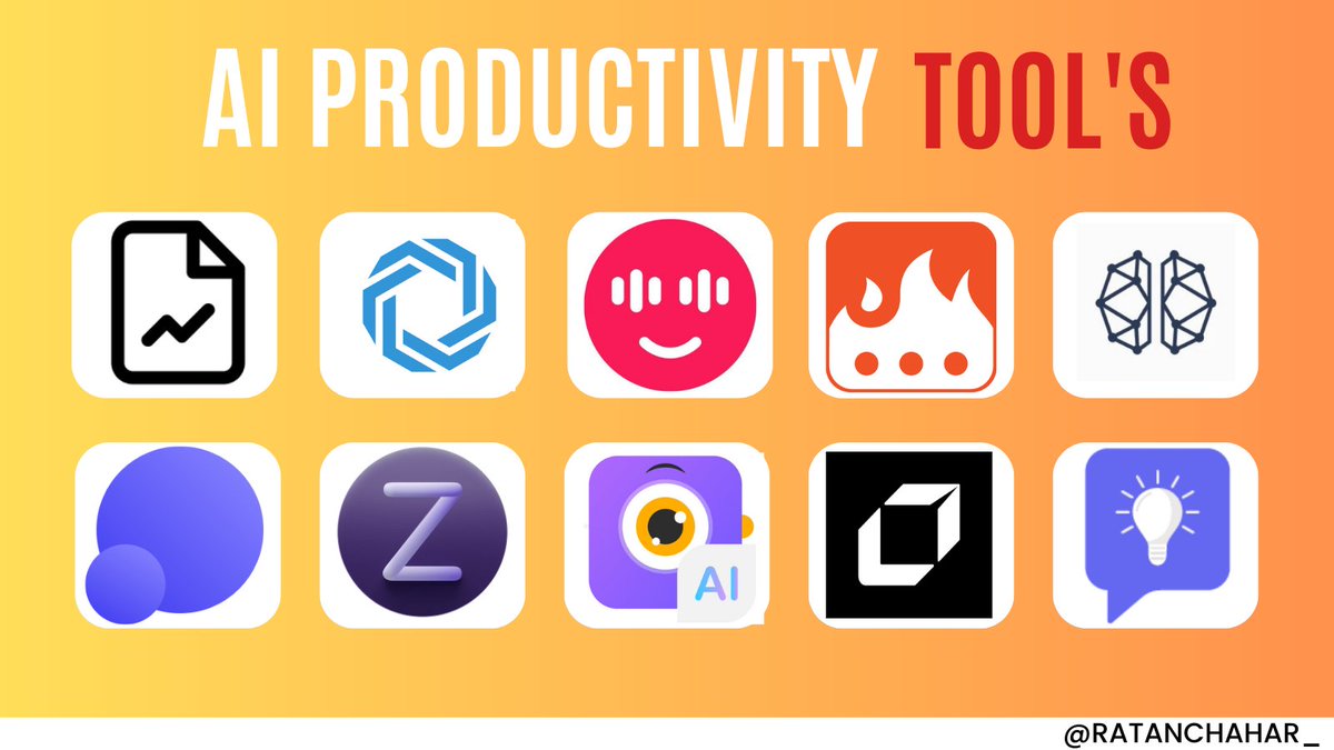 Ratanchahar_'s tweet image. 10 AI tools that can replace a team of 10 people:🛠️

1. Data Analytics:   chatcsv.co

2. Design: @letsenhance_io 

3. Photography: @ZEG_ai_

4. Chatbot: @chatabc_ai 

5. Twitter: @TryPostwise 

6. Writing: @text_blaze

7. Video: @steveaiHQ 

8. Image: @leap_api 

9.…