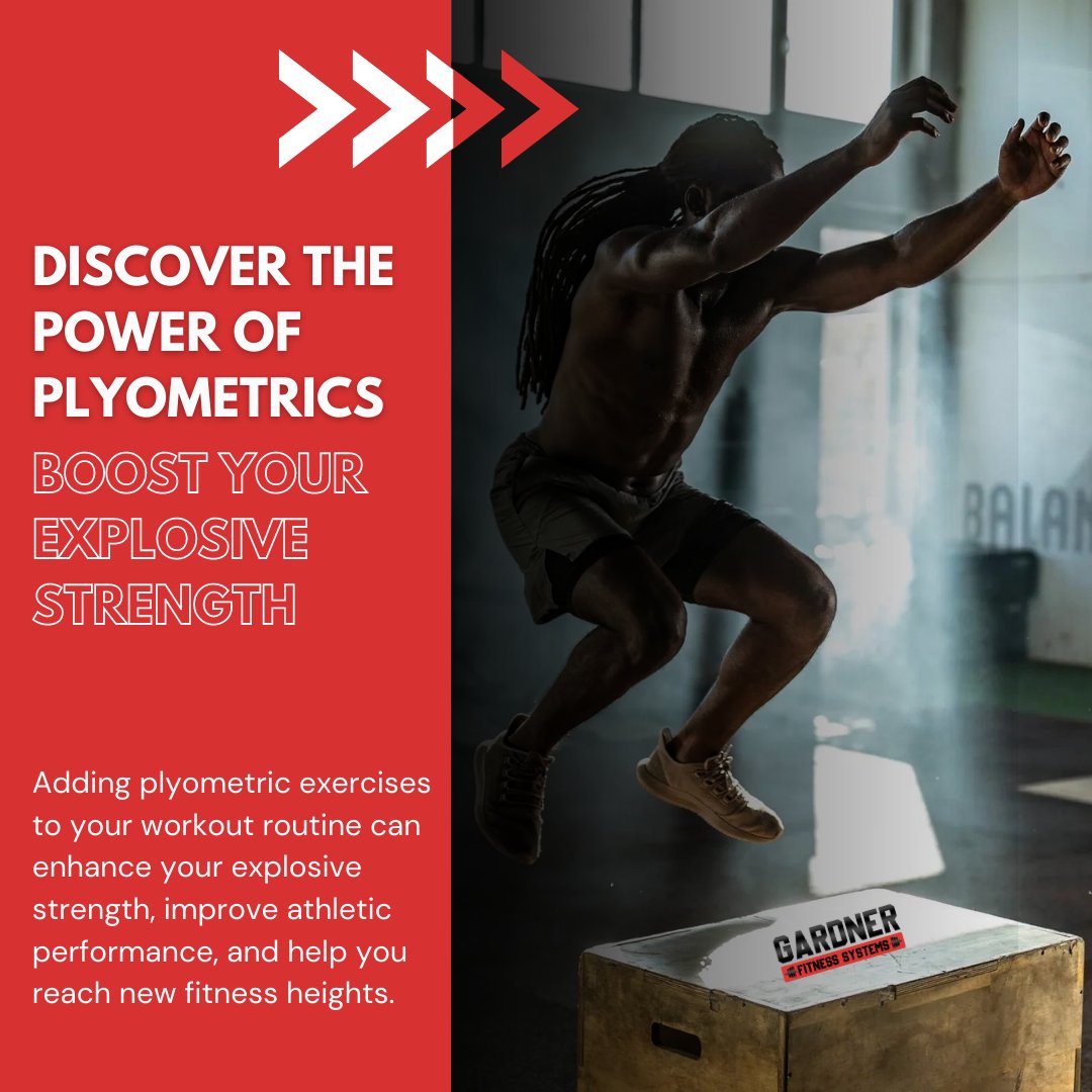 C_GardnerGFS's tweet photo. Unleash Your Power with Plyometrics! 
Adding explosive exercises to your routine can take your fitness game to new heights. 
Boost your explosive strength, enhance athletic performance, and reach your goals faster! 
 #PlyometricsPower #ExplosiveStrength #gardnerfitnesssystems https://t.co/iZmPTLQdgg