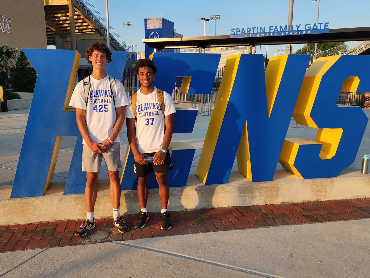 RyanTat22's tweet photo. Thank you @Delaware_FB @ryancarty10 @Coach_APierce for a great camp. I had a great time being back on that field where we won the State Championship. There was a ton of energy and excitement and I enjoyed competing against good competition. https://t.co/FSoXpcRAer