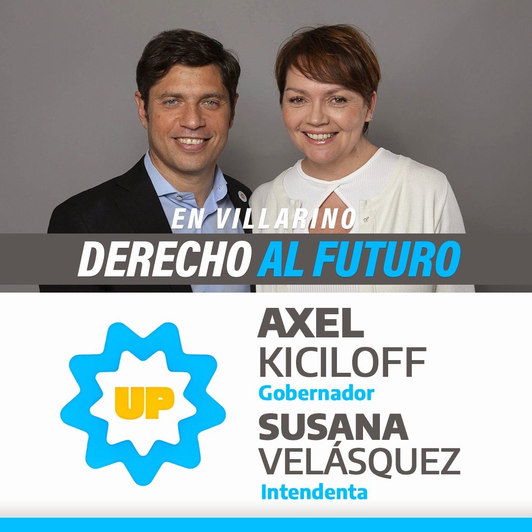 Con la fuerza del trabajo y el corazón militante vamos juntos a consolidar en Villarino el #DerechoAlFuturo !💙
<a href="/Kicillofok/">Axel Kicillof</a>