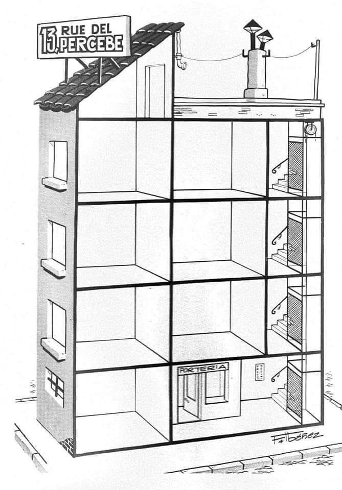 13, Rue del Percebe. El primero izquierda es una consulta veterinaria en la que se atienden casos muy variopintos. Hoy la consulta ha cerrado para siempre y los que éramos niños por aquella época estamos de luto. DEP Ibañez.