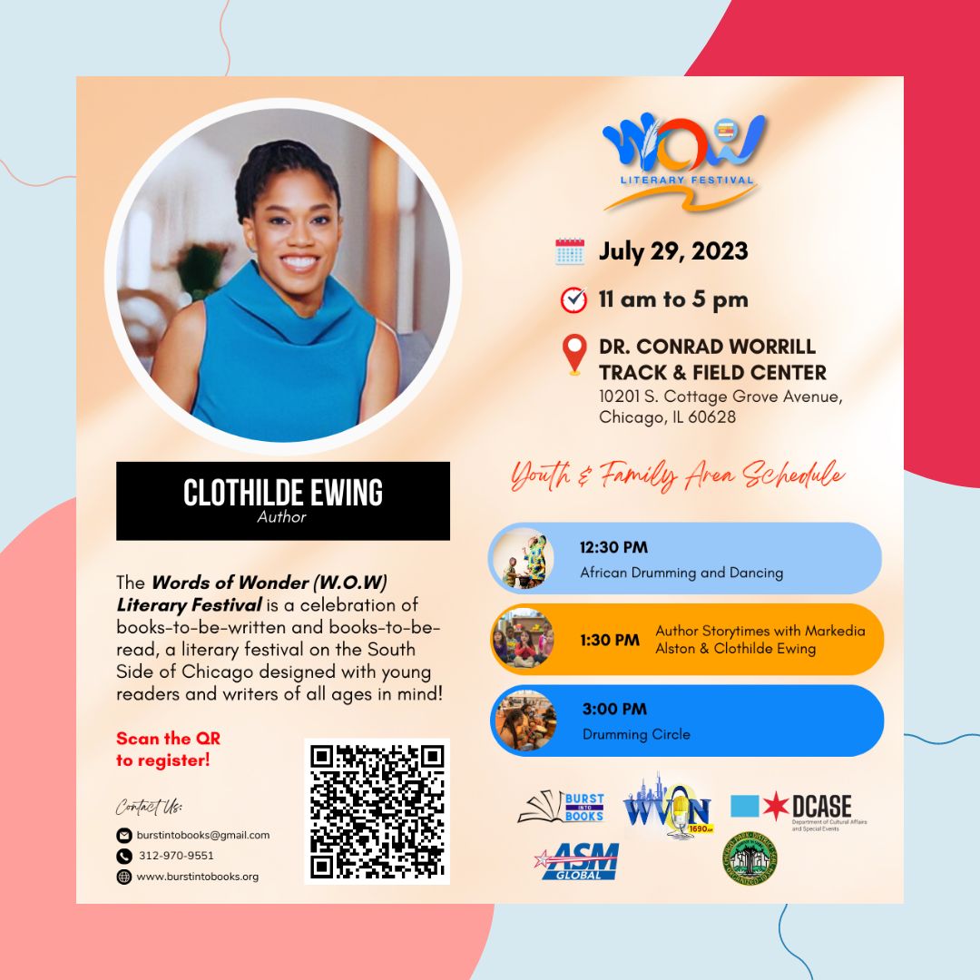 Don't miss the Words of Wonders Literary Festival on the Southside of Chicago, July 29th! 📚✨ Join my Stella storytime with Markedia Alston, author of "The Boohoo Boohoo Bear," from 1:30 - 2:00 pm. 

Register for free here: eventbrite.com/e/2nd-annual-w…