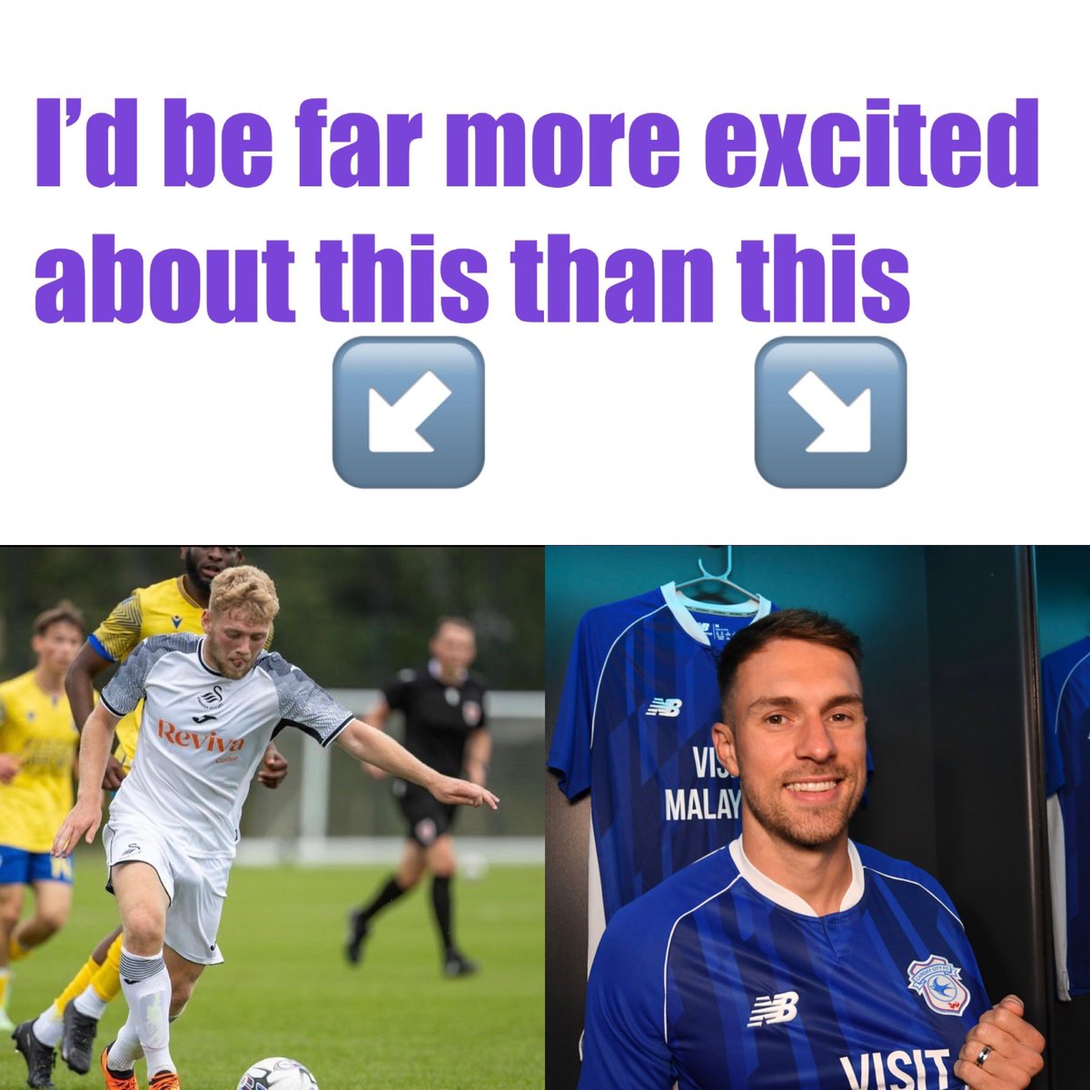 PinchiePooh's tweet image. One’s up and coming, aggressive and hungry. The other is Aaron Ramsey

@JoshjohnThomas2 🔥🔥🔥
@SwansOfficial Vs @CardiffCityFC