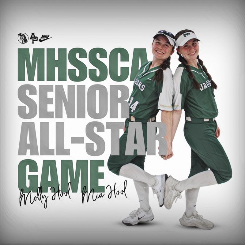 Catch two of our graduated seniors, Molly and Mia Hool, in the 𝐃𝐢𝐯𝐢𝐬𝐢𝐨𝐧 𝐈 𝐌𝐇𝐒𝐒𝐂𝐀 𝐒𝐞𝐧𝐢𝐨𝐫 𝐀𝐥𝐥-𝐒𝐭𝐚𝐫 𝐆𝐚𝐦𝐞 on July 19 at Davenport University at 2:30 P.M.

#GoJaggies | #AllStars