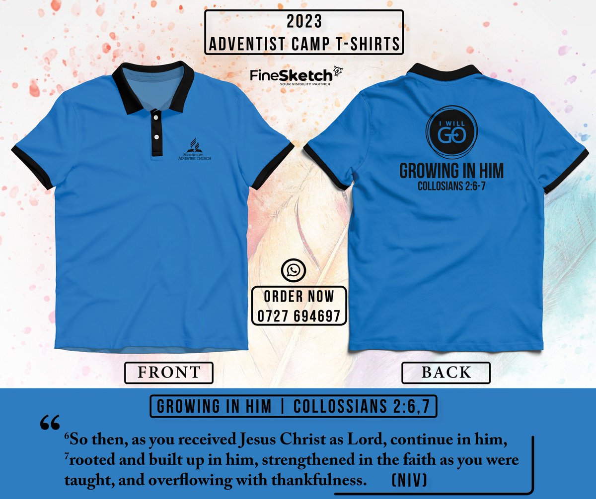 finesketchdsign's tweet photo. Our Mockups for 2023 Camp Tshirts are ready. Order  in time for the season. Available in assorted colors and sizes. @bikokenyanito #IWillGo #tshirtprinting
Prices vary in terms of the number of orders placed.  
https://t.co/eCWovH1Z47 https://t.co/W295bUZLjv