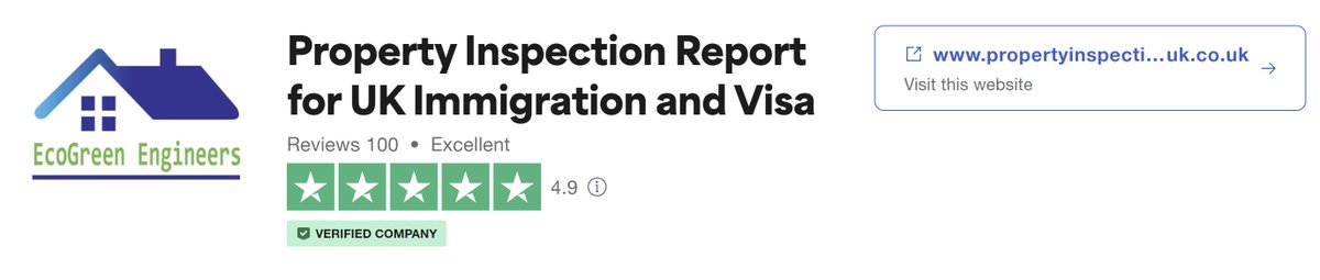 HomeVisaReport's tweet photo. Property Inspection Report for UK Visa and Immigration.

Pleased to announce we reached our first 100 reviews on Trustpilot. 

Call EcoGreen Engineers today on 078 8620 5101 for your personalised Immigration Property Inspection Report. https://t.co/OhbuEcward