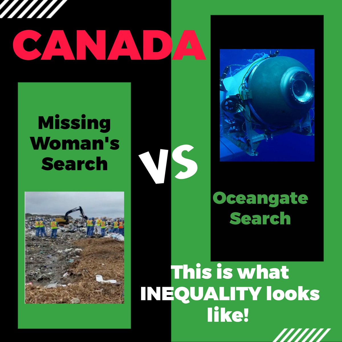 ClanCollector's tweet photo. @CanadianPM @HStefansonMB 
#Winnipeg #MoneyTalks #Privledge 
 #Truedeau

Everything the government does is motivated by Privileged &amp; Money!

Canada has lost its Morale Compass
&amp; does not respect its Human Rights laws &amp; the lives of its Citizens

#BradyLandfill
Vs
#OceanGate https://t.co/DWRDiIfoNC