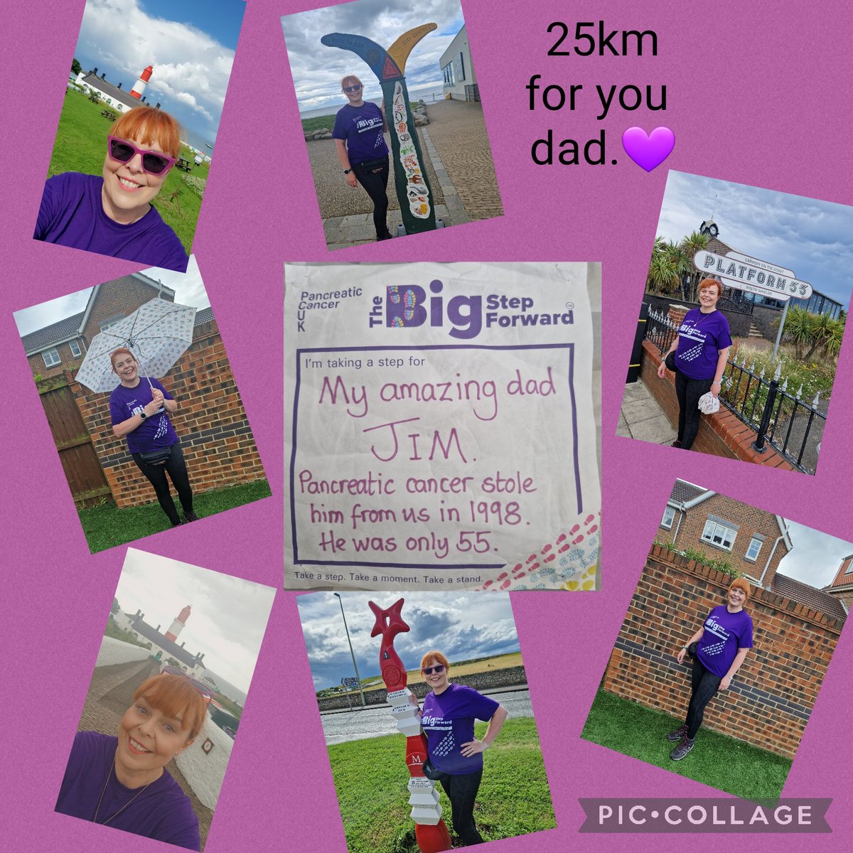 JoanneJobling73's tweet photo. I did it!!! 25km walked in memory of my dad! 
@PancreaticCanUK 
#TheBigStepForward https://t.co/9wFhh8rDju