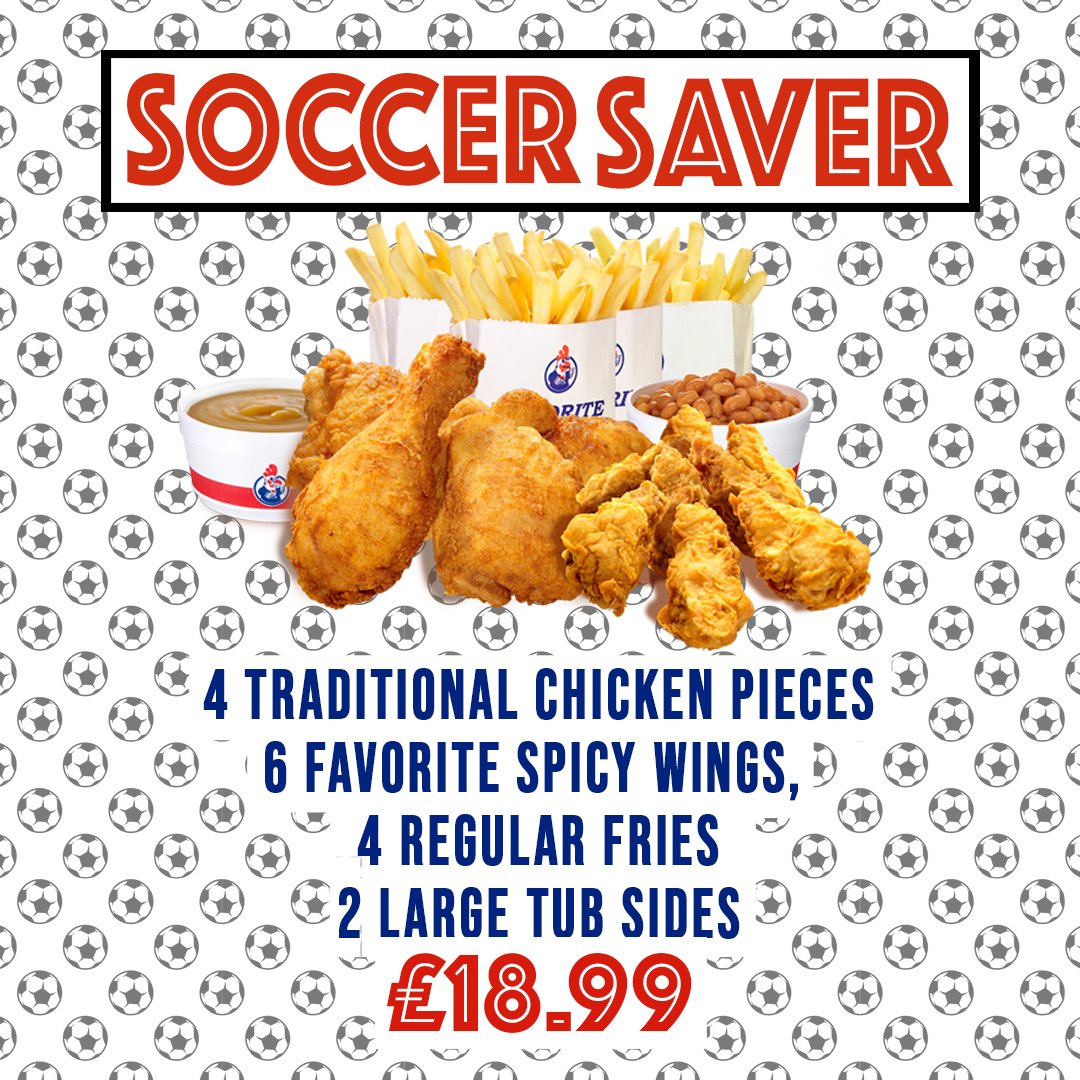 Our NEW saver meal to share. Delicious Favorite items to feed 4 people for just £18.99. Exclusive to Favorite online favorite.co.uk/store-finder/g… (selected stores only)
Also available in-store.