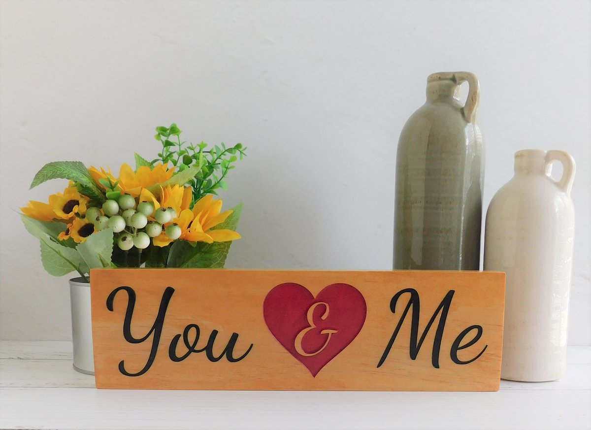 MBHandiworks's tweet photo. New in the shop, You &amp; Me sign! https://t.co/1bje39WCyn #youandme #anniversarygift #love #millybeanhandiworks https://t.co/k31rnI4yQh
