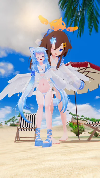 かぷちやさんの新しい水着がでたよ! 露出度たかい・・・けどかわいいからヨシッ!  #かぷちやこーで