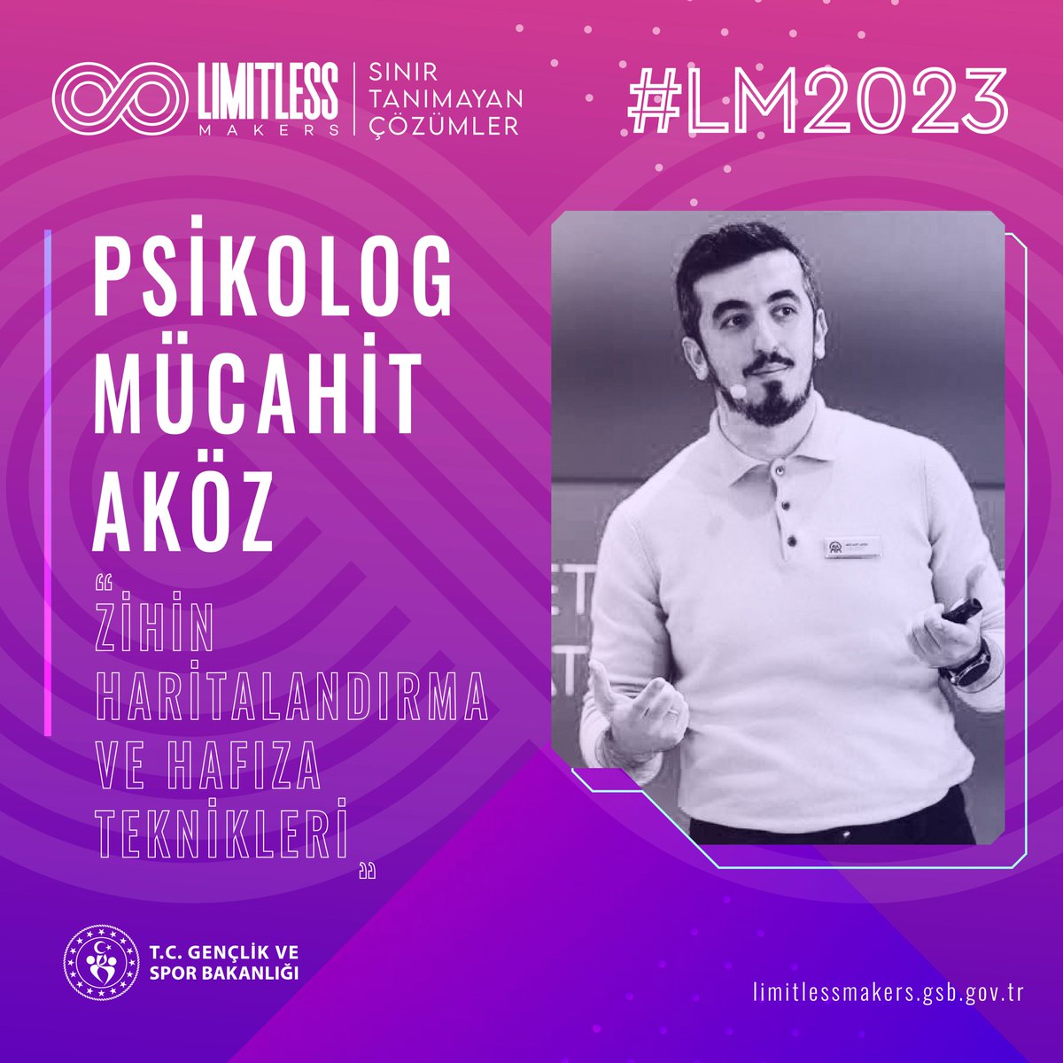Psikolog Mücahit Aköz’ün anlatımıyla “Hafıza ve Zihin Haritalandırma” tekniklerini öğrenerek haftayı bitiriyoruz!

#lm2023 #gsb #limitlessmakers

<a href="/gencliksporbak/">Gençlik ve Spor Bakanlığı 🇹🇷</a> @oa_bak