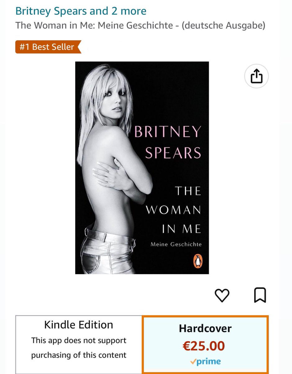 Britney Spears |  The Woman In Me (Meine Geschichte) German version is currently the #1 Best Selling Book in Amazon Deutschland! 
Wow impressive! 

@britneyspears #simonandschuster #bestsellingbook @AmazonNewsDE