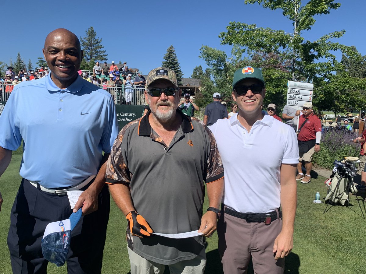 RT @GitRDoneLarry: What an awesome Saturday pairing at the @ACChampionship. Sir Charles and Colin Jost. #accgolf https://t.co/HmBXKTDZ1P