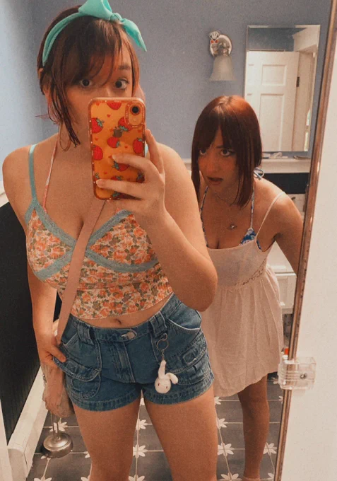Towering over my sister lmao, beach aubrey vibes