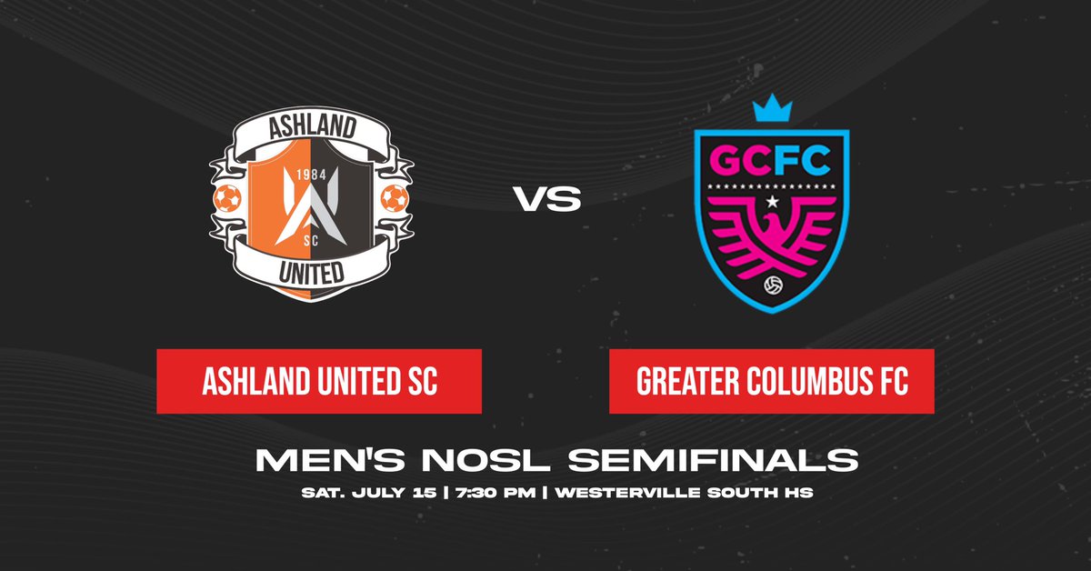 In the second men’s semifinal tonight, No. 3 <a href="/AshlandUnited/">Ashland United Soccer Club</a> will take on No. 2 Greater Columbus FC for a place at next Saturday’s NOSL Final
