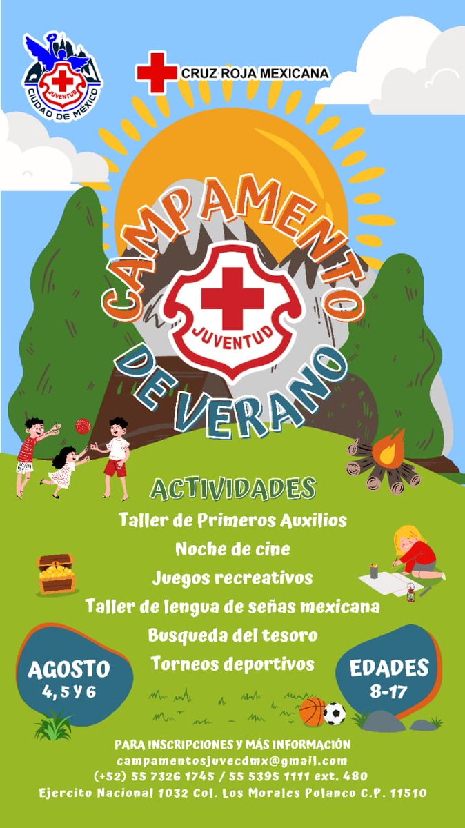 ¡Te invitamos a ser parte de nuestro #CampamentodeVerano! 

Para más información mándanos DM ✉️