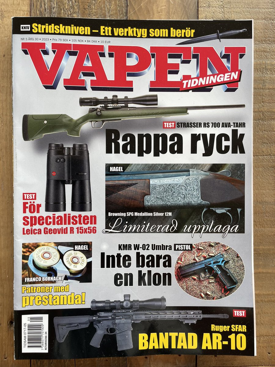 PiaClerte's tweet photo. Ni läser väl Vapentidningen? 

I senaste utgåvan (nr 5 - 2023) går jag igenom implementeringen av vapendirektivet och konsekvenserna av den valda innehavsregleringen. https://t.co/PQE1SgOyZo