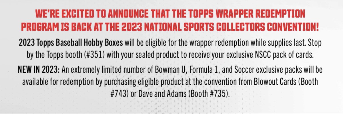CardPurchaser's tweet photo. Topps wrapper redemption info for National: https://t.co/gq3OHFbuQ7