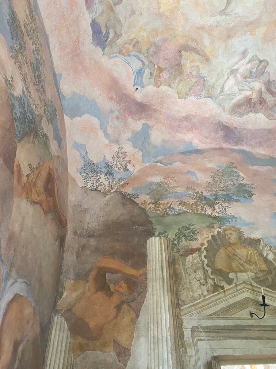 dnorell's tweet photo. Frescoes complicate the reading of Villa Foscari’s ideally proportioned rooms. No wonder Rowe et al. never mentioned these frescoes. https://t.co/A0Fym4FjP1
