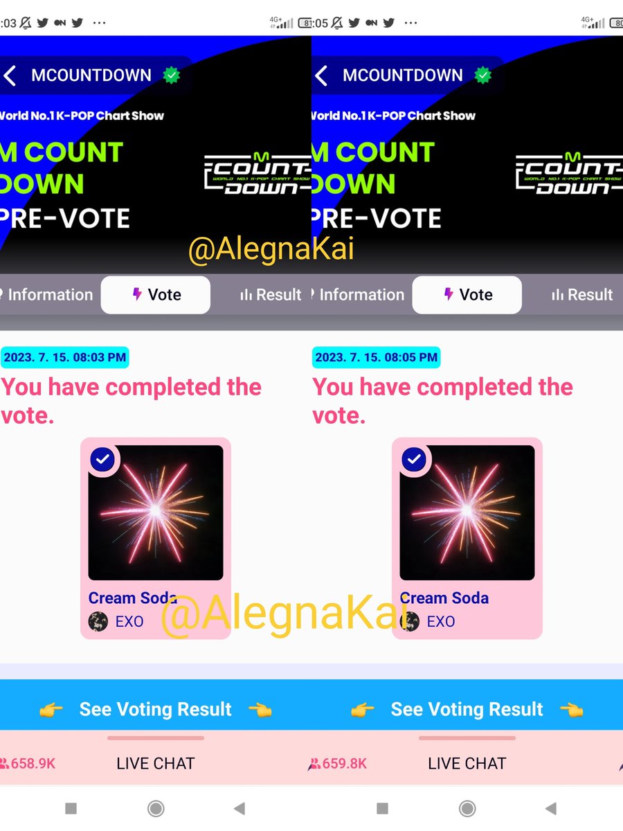 AlegnaKai's tweet photo. Go to Mnet app and vote for #EXO CREAM SODA ExoLs!! https://t.co/GThX8Wrl1I