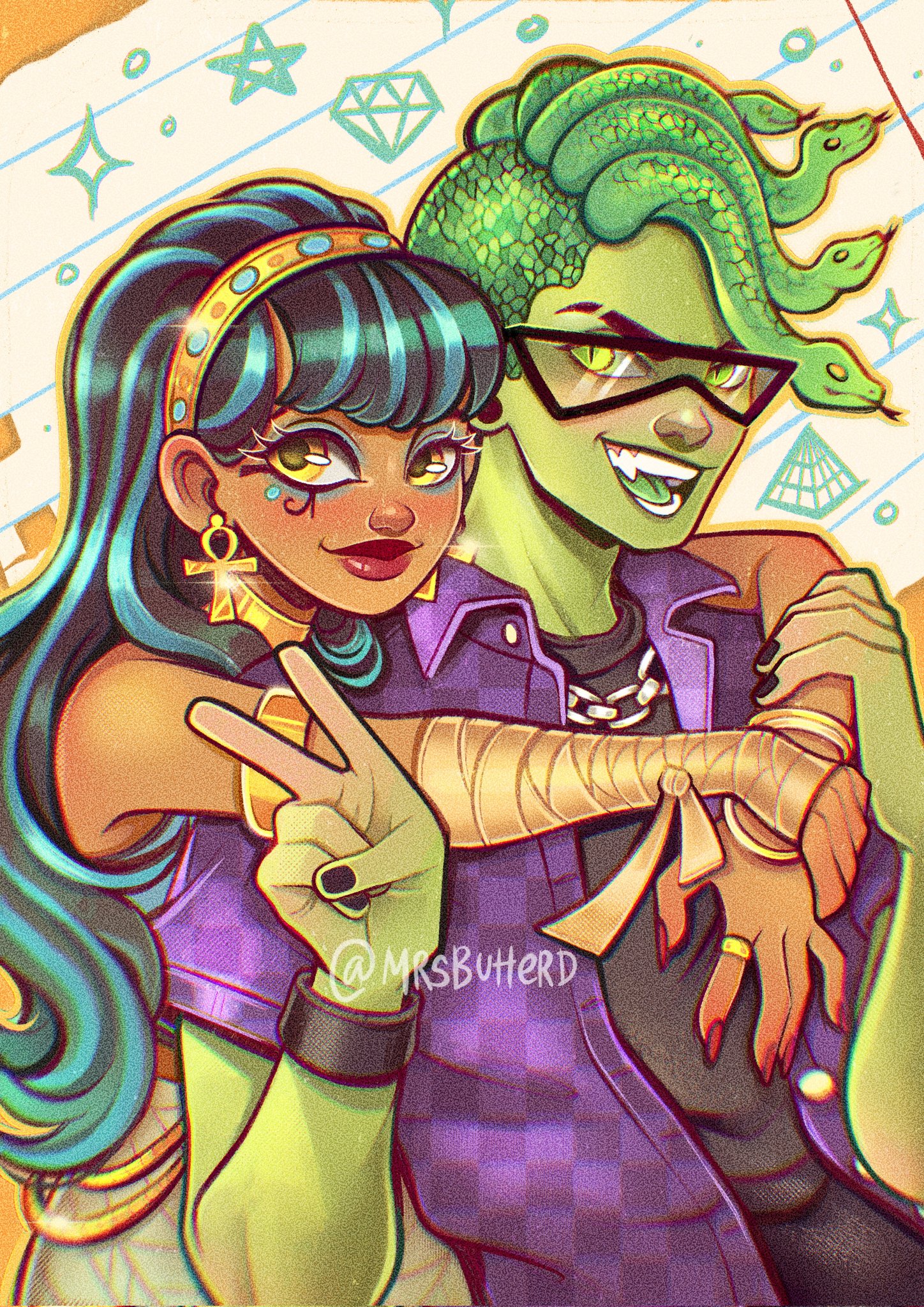 How to Draw Deuce Gorgon, Monster High