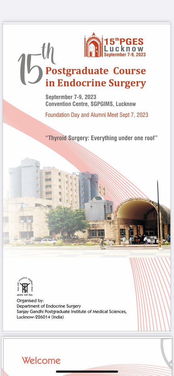 drsushobhan's tweet photo. 📣 Join us for the 15th Post Grad Course in Endocrine Surgery hosted by the Endocrine Surgery Department at SGPGI Lucknow from Sept 7th-9th, 2023. Elevate your skills and explore the future of thyroid surgery. Limited seats available! Register now: https://t.co/8DijVFxJcY https://t.co/kOUE1Blcbm