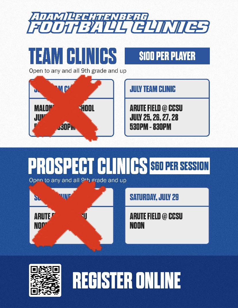 We’re just TWO weeks away!!! Sign up now for our final Prospect Clinic‼️Come out and EARN your spot ‼️🔥