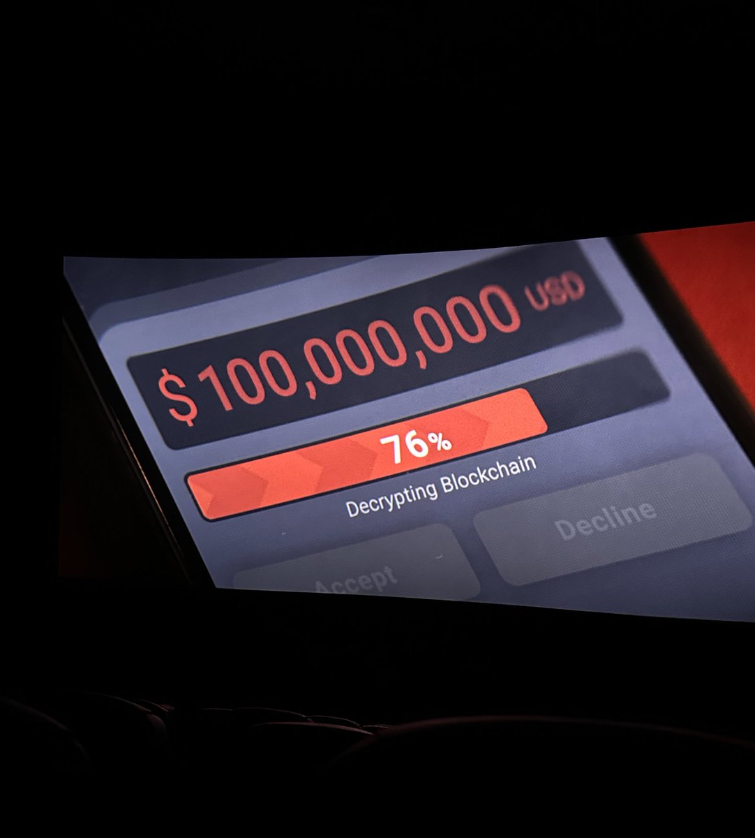 criptolawyer's tweet image. PD; La blockchain que utilizan en la película ha de ser solana en sus peores tiempos porque tardó una eternidad en concretar una TX 😂