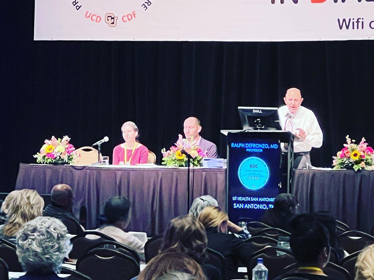 ATDCconference's tweet photo. Diabetes &amp; Obesity Management Topics: Combination vs. Stepwise Therapy in T2D — Ralph DeFronzo, MD Exercise &amp; Diabetes — Michael Riddell, PhD, Adjunctive Therapies for T1D — John Buse, MD

Thank you to all our panelists: T. Brusko, J. Buse, R. DeFronzo, S. Polsky, &amp; M. Riddell https://t.co/xESuIxvA1j