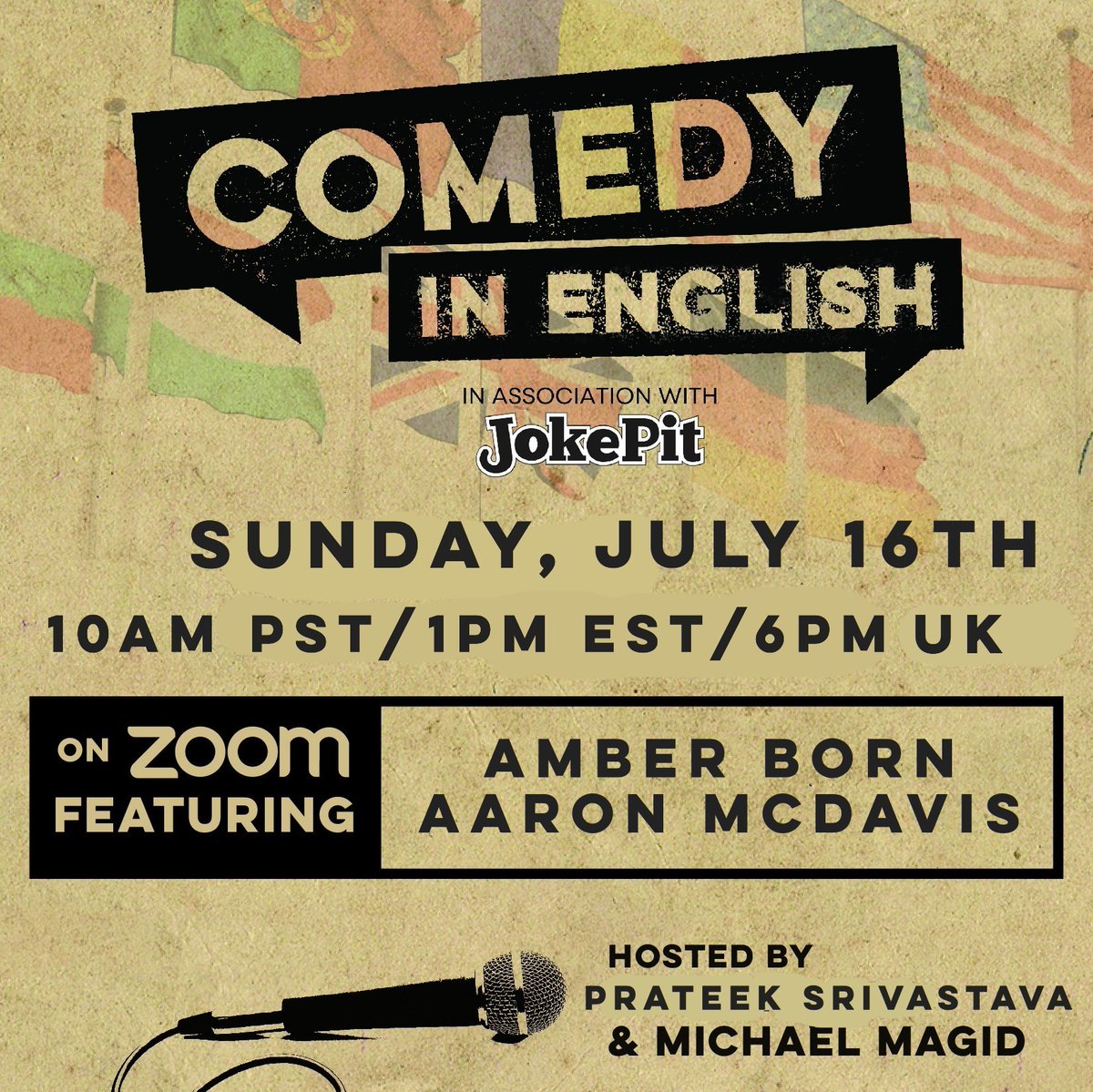 comedynenglish's tweet photo. Previously at @kocomedy Virtual Zoom Shows:
@erinmofficial's "city"
@jackiemonahan's "aliens"
@michaelmagid's "tea"
Next 1 Sun July 16th 10am Pacific/6pm UK w/ @amberborntweets Aaron McDavis!
FREE! (Donations Suggested) - https://t.co/NQbj2ZfsGh
#zoomshows @ComedyHubLive https://t.co/Afhf3cr51G