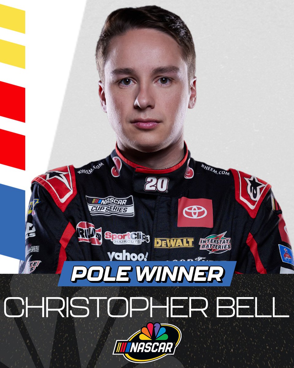 RT @NASCARonNBC: RETWEET to congratulate @CBellRacing!

The defending @NHMS race winner wins the pole. #NASCAR https://t.co/scfxs4pmYG