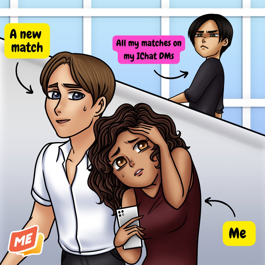 Guilty as charged! 🙋‍♀️💘 Who else is with us? 🤭
⬇️ Share with us who are you talking to on #iChat?