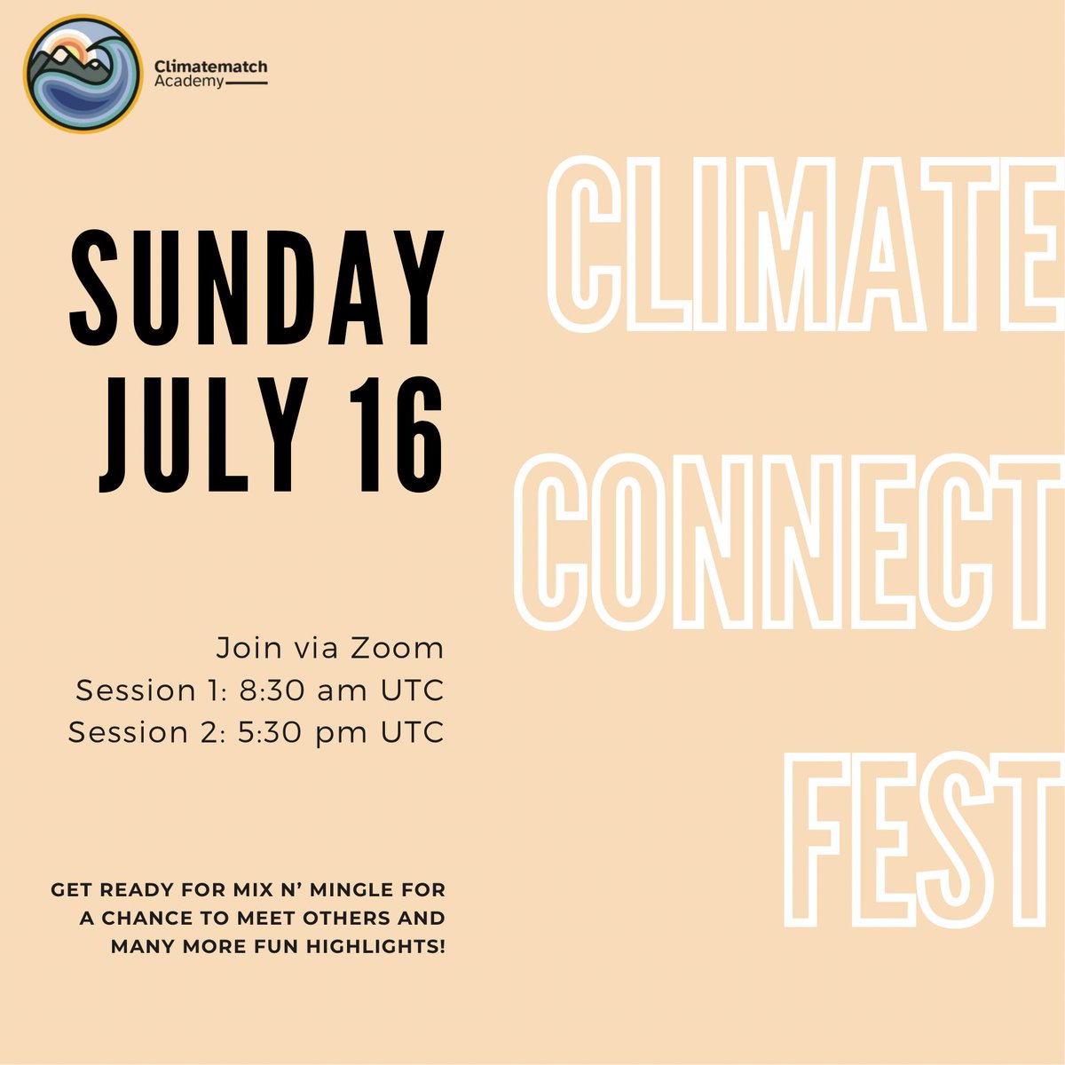 climatematch's tweet photo. 🌍 Join #ClimateConnect on Zoom tomorrow for social events! 🎉
1. Introduction to Discord activities: ♟️ 🎲 🎮
2. Unveiling of Earth Expo: 🌍 🌎 🌏
3. Mix n’ Mingle for speedy interactions! 👯

Bond, share, make friends! ❤️ #Climatematch https://t.co/CZWj8fGsWe