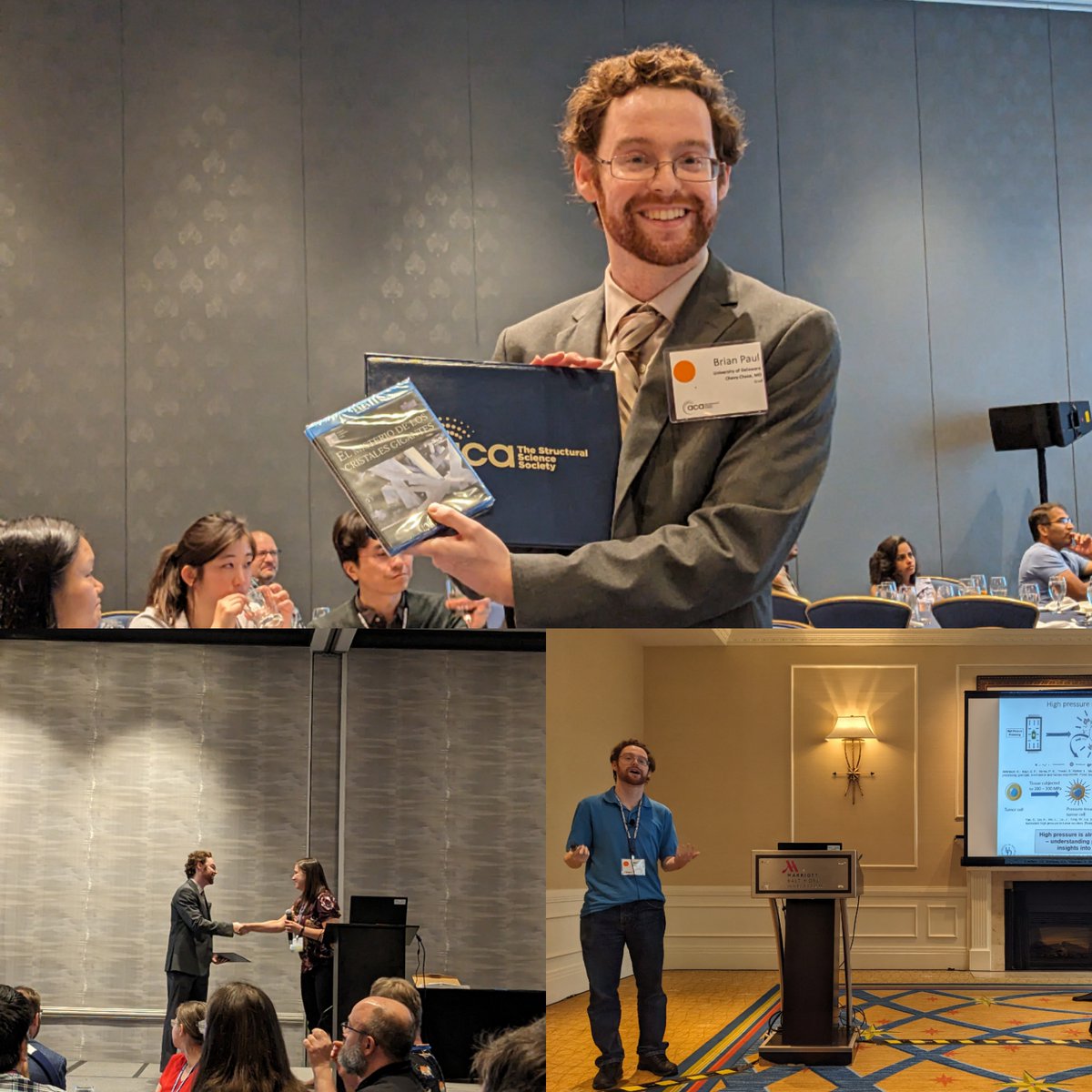 Brian_Paul1's tweet photo. Fresh off a successful #acameeting where I spoke about how high-pressure scattering methods pave the way for protein stability and formulation studies. I also placed 2nd in the #ThreeMinuteThesis contest - proud to represent @WagnerLab_UDel and @NIST. Stay tuned for the papers! https://t.co/r833Pu37Iu