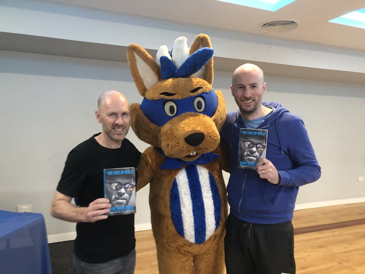 Was down at <a href="/KilmarnockFC/">Kilmarnock FC</a> again today with <a href="/ReillyMavis1/">Mark Reilly</a> selling copies of ‘The Lives of Reilly’. Was great to meet the Killie squirrel! 👍 <a href="/NamelessTownLit/">Nameless Town Books</a> @ReverseRett