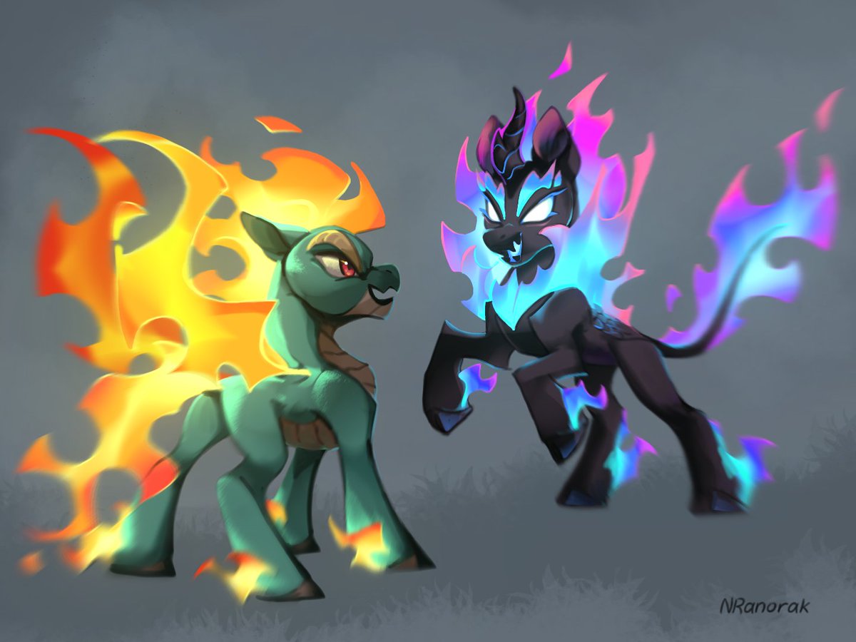 AnorakNR's tweet photo. 🔥Longma Vs Kirin🔥
🔥 dragon horses fight 🔥 #mlpart https://t.co/RxC2g3mEHw