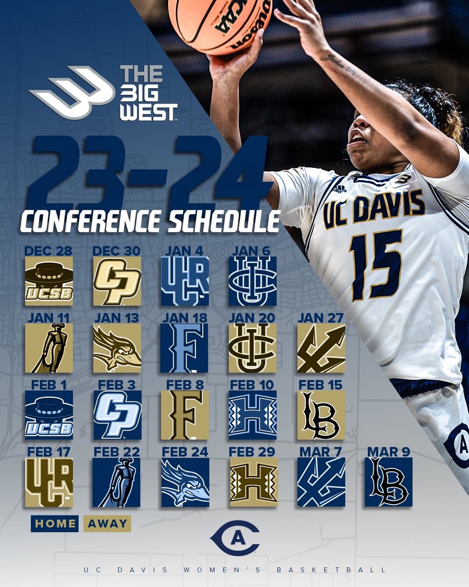 You don’t want to miss these ones ‼️

<a href="/BigWestSports/">The Big West</a> has released the conference slate for the 2023-24 season 👀

#GoAgs | <a href="/ucdavisaggies/">UC Davis Athletics</a>