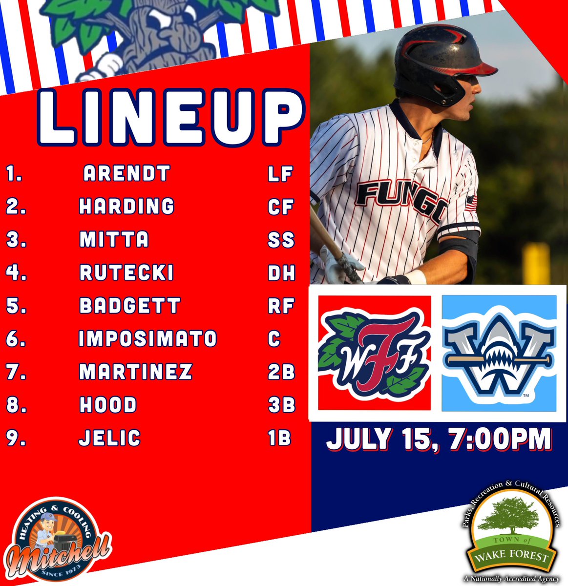 RollFUNGO's tweet photo. 🚨🚨🚨🚨 GAMEDAY 🚨🚨🚨🚨

FUNGO’s back on the road and headed for Wilmington to take on the Sharks tonight! 

⚾️ v @ILMSharks 
⏰ 7:00pm
🏟️ Legion Stadium (Wilmington, NC)
📺 https://t.co/xo1fXtdIiX
📊 https://t.co/7JL263lxtE https://t.co/9X28UjxWvr