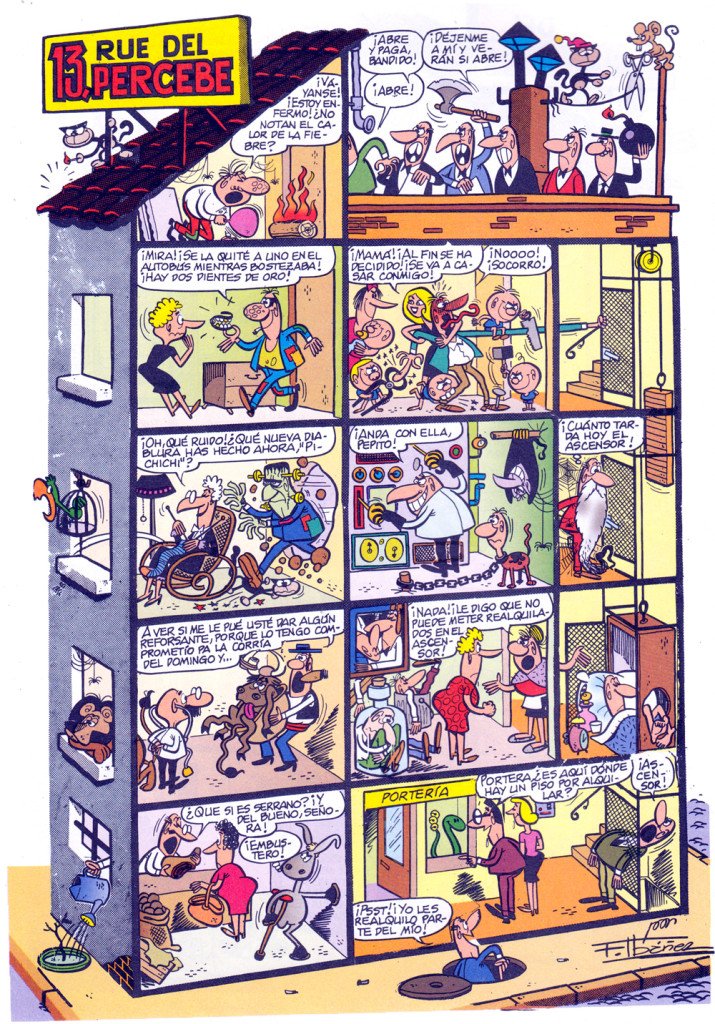 martacava's tweet photo. Ja sé que Ibañez és sobretot Mortadelo i Filemón, però a mi de petita em flipava 13, rue del percebe. Com en un espai taaaaant petit i cabien sempre tantes històries noves https://t.co/JWbn8qqdPQ