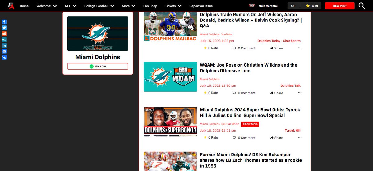 Check out our #Dolphins curated content on <a href="/footballiance/">Football Alliance</a>, featuring <a href="/MiamiDolphins/">Miami Dolphins</a> <a href="/cheetah/">Ty Hill</a> <a href="/DolphinsTalk/">DolphinsTalk.com</a> <a href="/Dolphin_Nation/">Dolphin Nation</a> <a href="/thephinsider/">The Phinsider</a> @theDolphinsWire <a href="/LockedOnPhins/">Locked On Dolphins</a> <a href="/DouglieDoWrong/">DouglieDoWrong</a> <a href="/PhinsideTheNFL/">Phinside The NFL</a> @phinhub and more! Tag your favorite Fins fans! #FinsUp
footballiance.com/team/nfl/afcea…