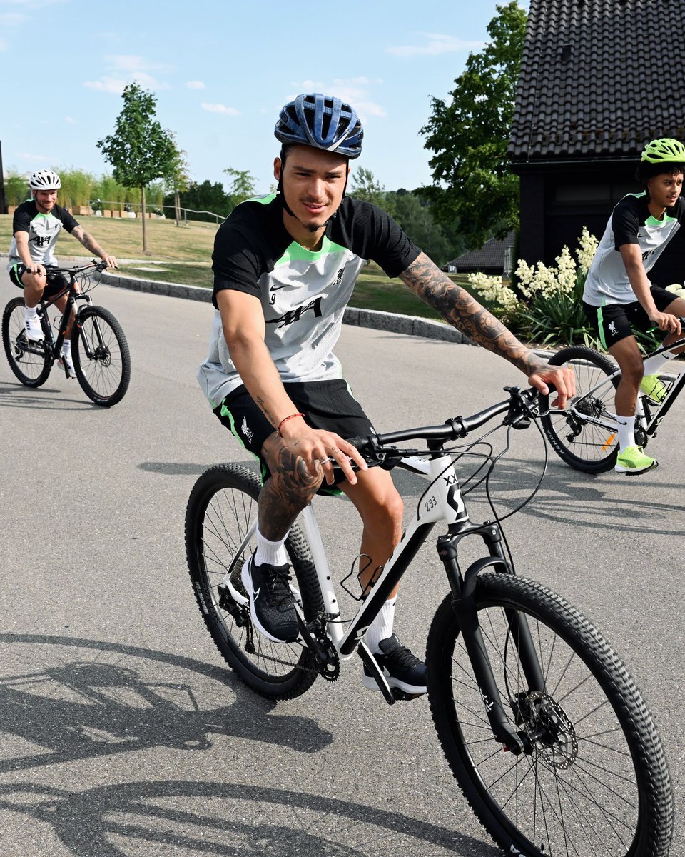 LFC's tweet photo. Setting off for our first session in Germany 🚲 https://t.co/lMoOeHtFGC