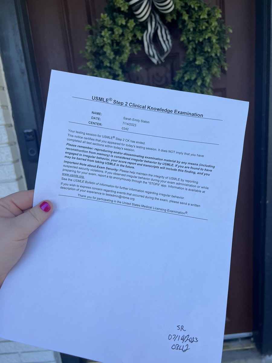 seslaton's tweet image. One down, one to go! #USMLE #COMLEX