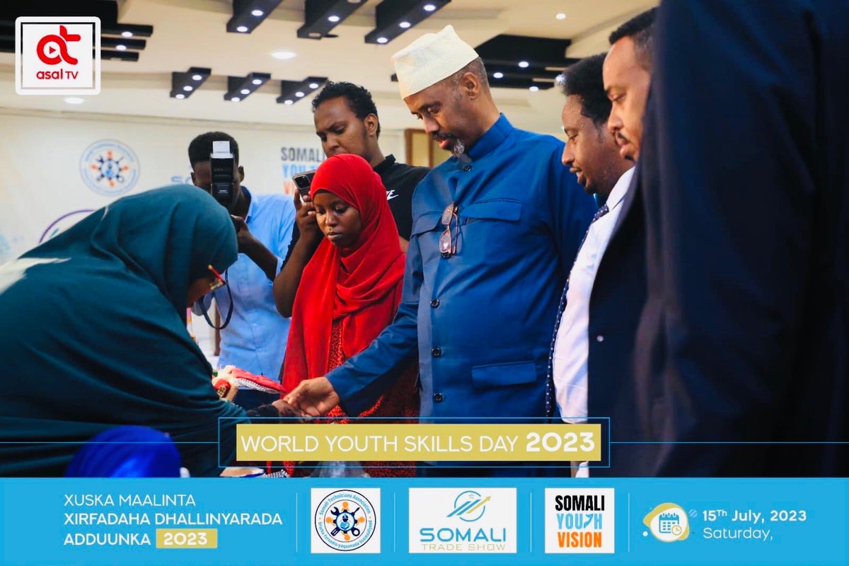 somtecas's tweet photo. Guddoomiyaha Ururka Farsama Yaqaanada Soomaaliyeed @SowdaSudi  “Maanta inaan soo qaban qaabino barnaamijkaan waa inoo guul waana inoo farxad, Dhallinyarada Soomaaliyeed waxaan kula talinayaa inay hormariyaan xirfadhooda “
#WYSD2023
#STS2023 https://t.co/6mBfjiMlTt